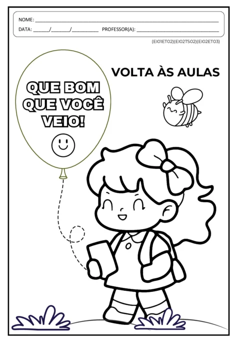 Atividades Volta às Aulas Maternal para Imprimir — p4 | Atividades Educação Infantil (ensinoja.com.br)
