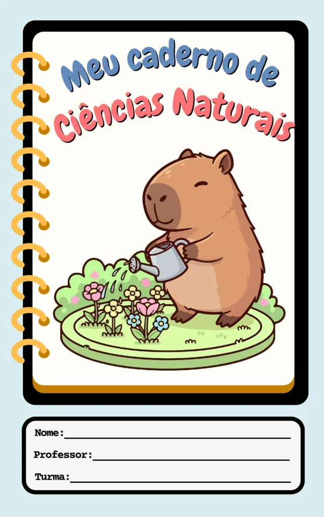 Capa de Caderno Infantil Capivara em PDF — p3 | Atividades Educação Infantil (ensinoja.com.br)