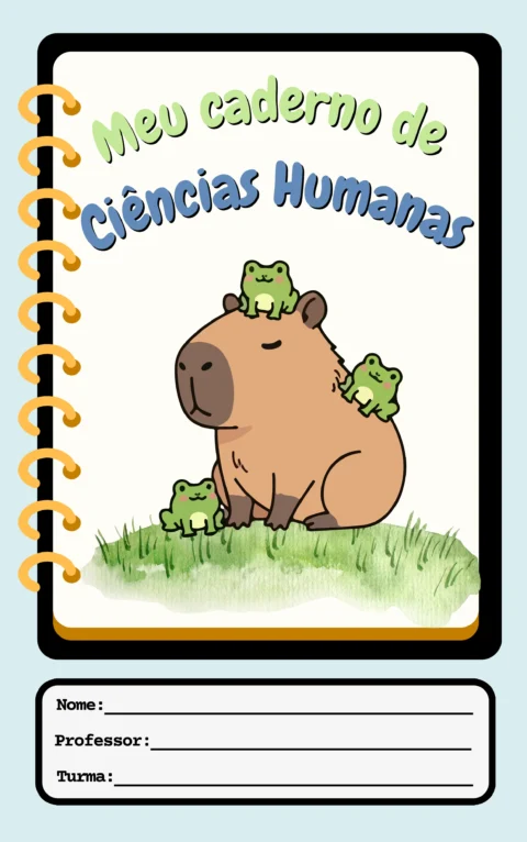 Capa de Caderno Infantil Capivara em PDF — p4 | Atividades Educação Infantil (ensinoja.com.br)