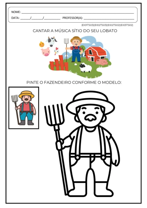 Atividades Fazendinha Maternal/Pré: Maior e Menor