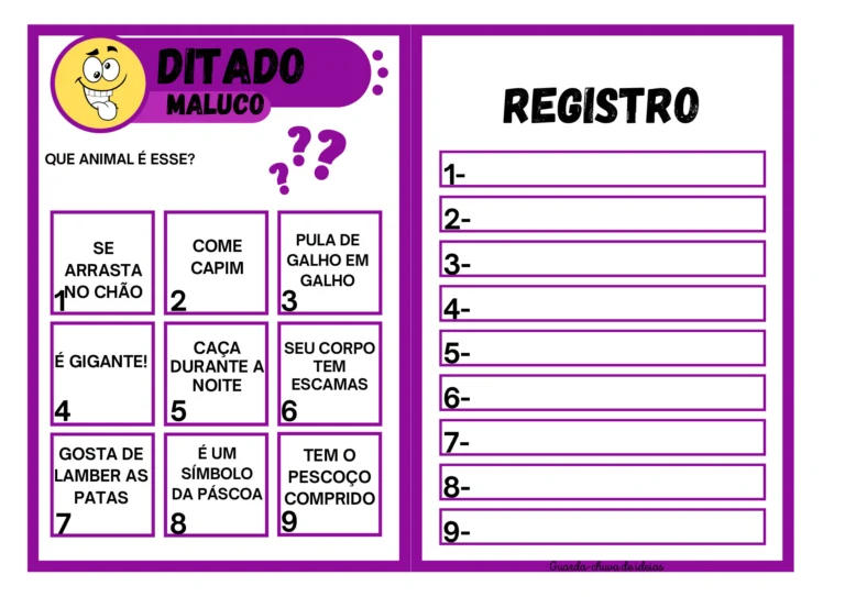 Ditado Maluco: Atividades de Consciência Fonológica — p4 | Atividades Educação Infantil (ensinoja.com.br)