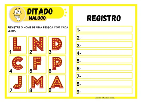 Ditado Maluco: Atividades de Consciência Fonológica — p6 | Atividades Educação Infantil (ensinoja.com.br)