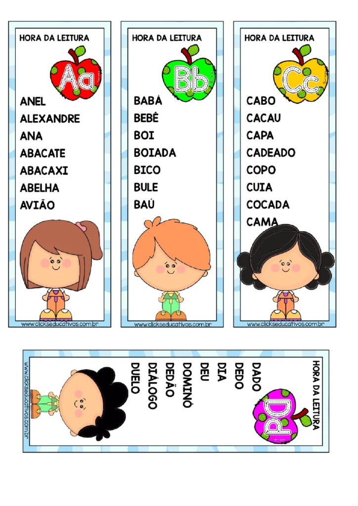 Marcadores de páginas para a hora da leitura — p2 | Atividades Educação Infantil (ensinoja.com.br)
