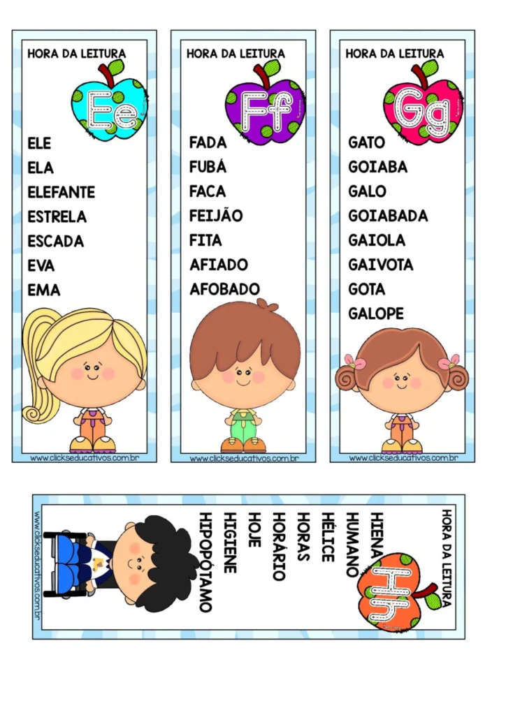 Marcadores de páginas para a hora da leitura — p3 | Atividades Educação Infantil (ensinoja.com.br)