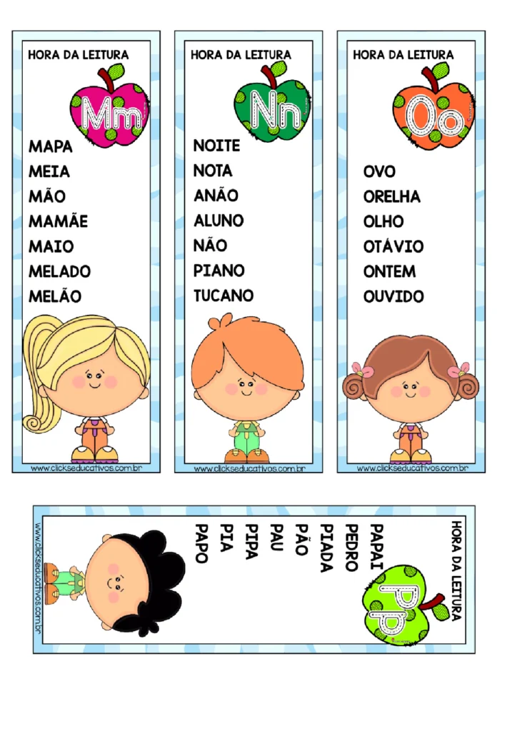 Marcadores de páginas para a hora da leitura — p5 | Atividades Educação Infantil (ensinoja.com.br)