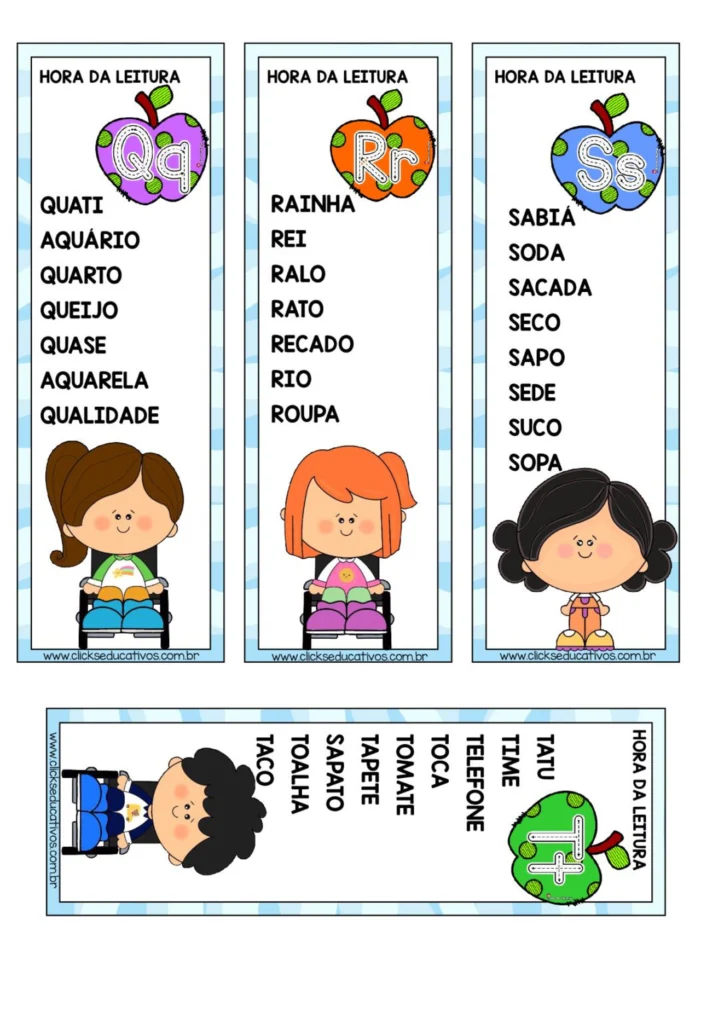 Marcadores de páginas para a hora da leitura — p6 | Atividades Educação Infantil (ensinoja.com.br)