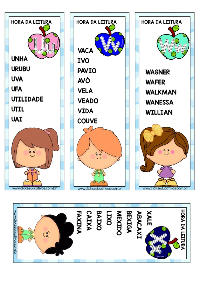 Marcadores de páginas para a hora da leitura — p7 | Atividades Educação Infantil (ensinoja.com.br)