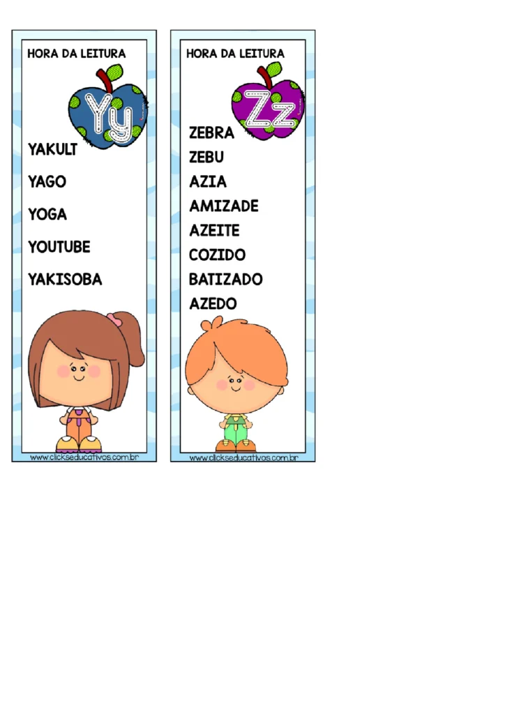Marcadores de páginas para a hora da leitura — p8 | Atividades Educação Infantil (ensinoja.com.br)