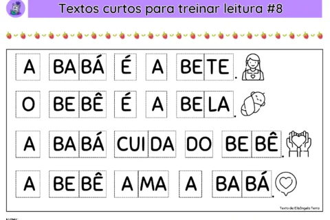 Textos Fatiados para Alfabetização (Pré II e 1º Ano) – PDF — p1 | Atividades Educação Infantil (ensinoja.com.br)