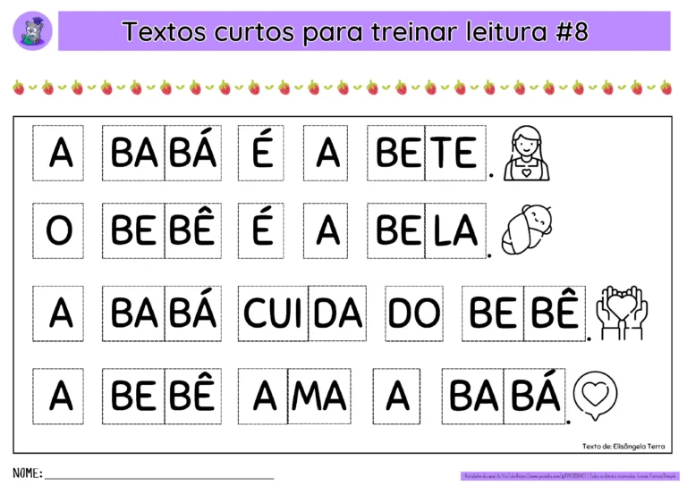 Textos Fatiados para Alfabetização (Pré II e 1º Ano) – PDF