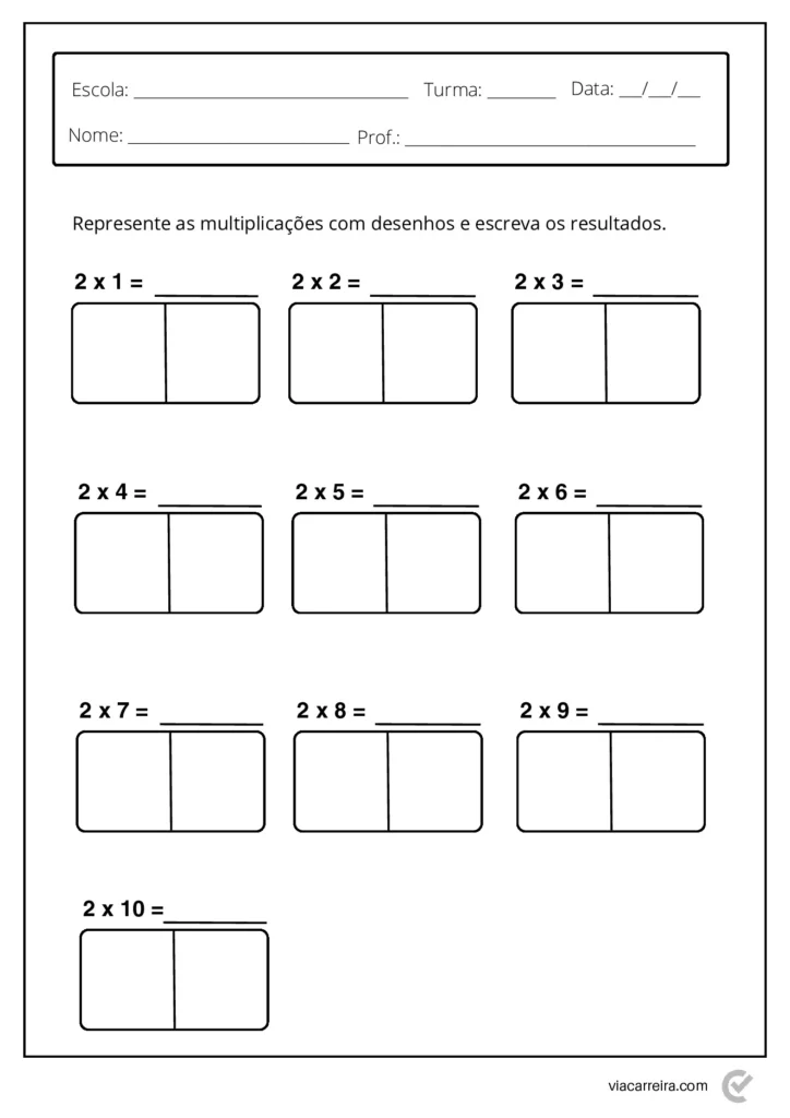 Atividades de Multiplicação 2º Ano para Imprimir (PDF) — p1 | Atividades Educação Infantil (ensinoja.com.br)