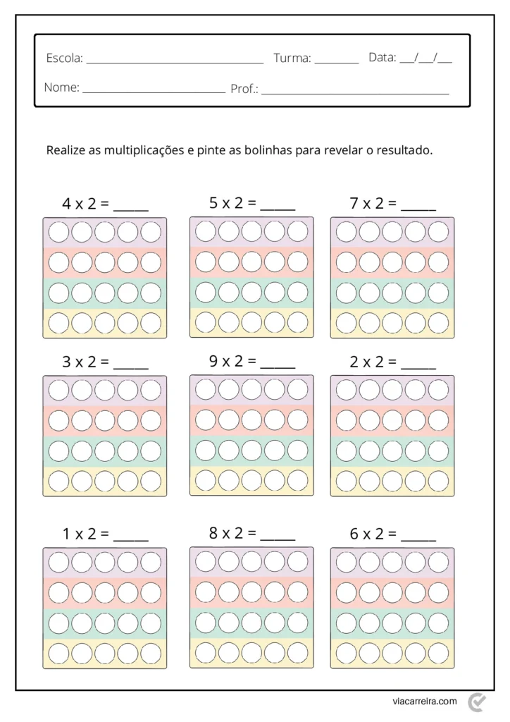 Atividades de Multiplicação 2º Ano para Imprimir (PDF) — p3 | Atividades Educação Infantil (ensinoja.com.br)