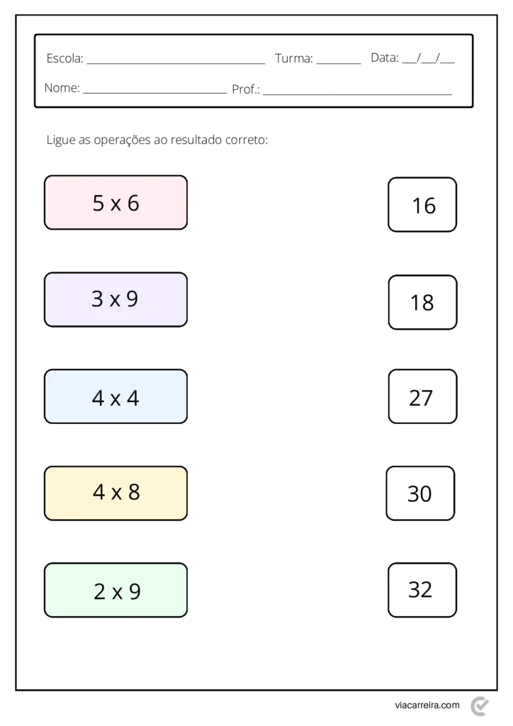 Atividades de Multiplicação 2º Ano para Imprimir (PDF) — p4 | Atividades Educação Infantil (ensinoja.com.br)