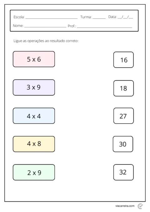Atividades de Multiplicação 2º Ano para Imprimir (PDF) — p4 | Atividades Educação Infantil (ensinoja.com.br)