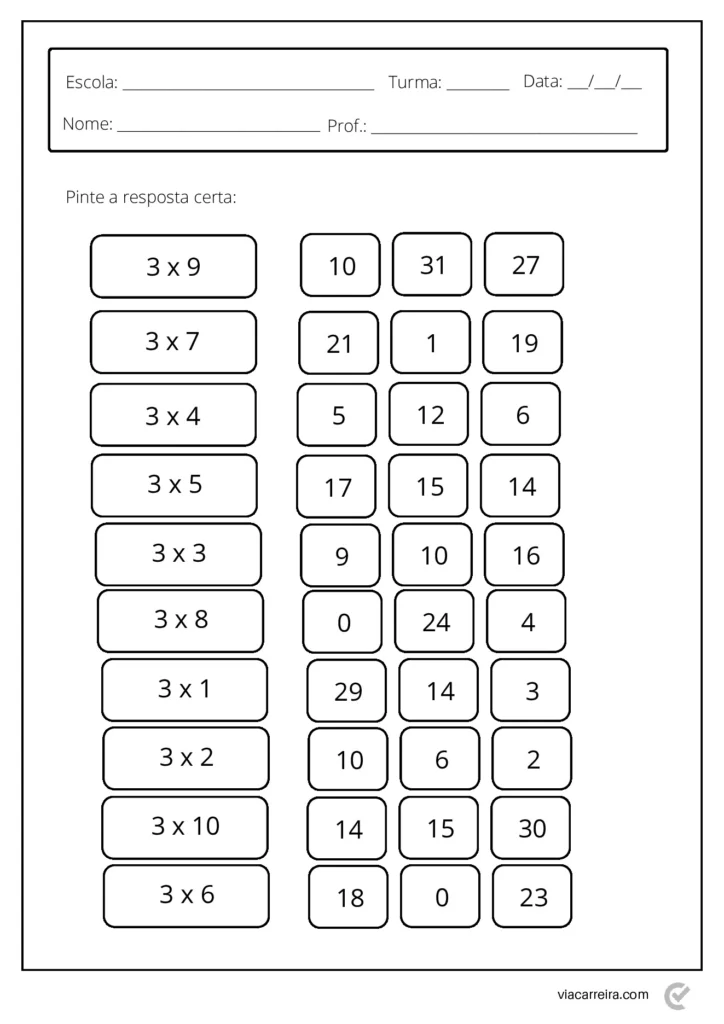 Atividades de Multiplicação 2º Ano para Imprimir (PDF) — p5 | Atividades Educação Infantil (ensinoja.com.br)