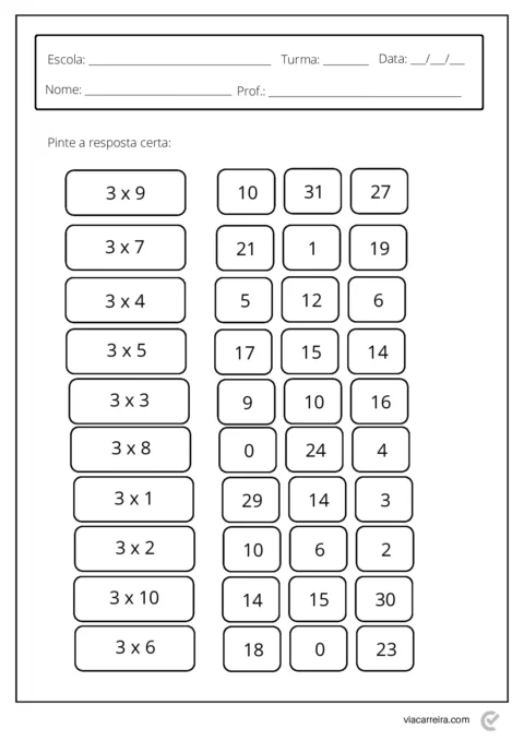 Atividades de Multiplicação 2º Ano para Imprimir (PDF) — p5 | Atividades Educação Infantil (ensinoja.com.br)