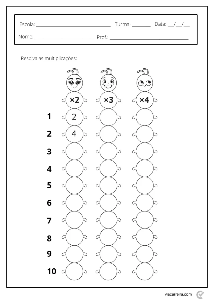 Atividades de Multiplicação 2º Ano para Imprimir (PDF) — p6 | Atividades Educação Infantil (ensinoja.com.br)