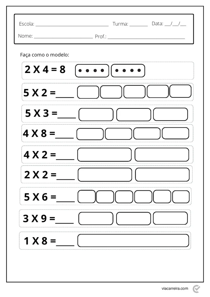 Atividades de Multiplicação 2º Ano para Imprimir (PDF) — p9 | Atividades Educação Infantil (ensinoja.com.br)