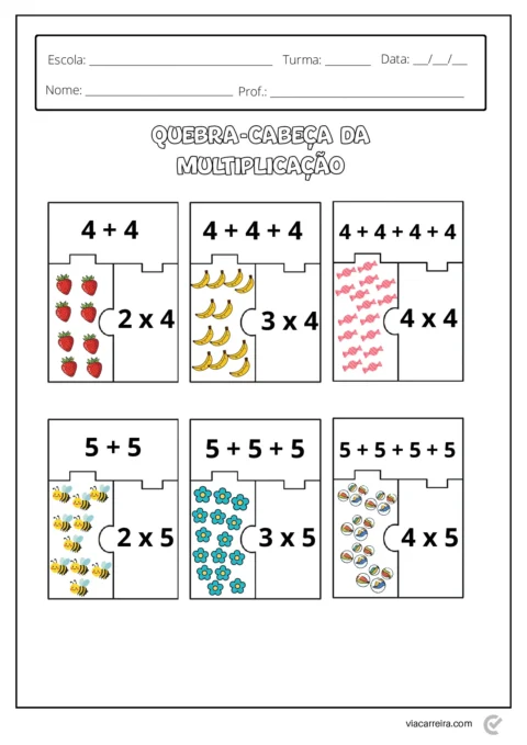 Atividades de Multiplicação 2º Ano para Imprimir (PDF) — p10 | Atividades Educação Infantil (ensinoja.com.br)