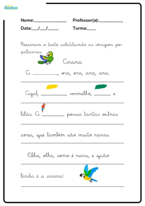 Atividades de Produção de Texto 2º Ano para Imprimir (PDF) — p9 | Atividades Educação Infantil (ensinoja.com.br)