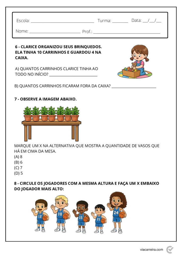 Atividades de Sondagem 2º Ano para Imprimir (PDF) — p10 | Atividades Educação Infantil (ensinoja.com.br)