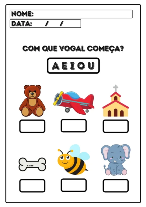 Atividades de Vogais AEIOU para Imprimir – Educação Infantil — p3 | Atividades Educação Infantil (ensinoja.com.br)