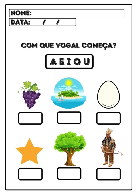 Atividades de Vogais AEIOU para Imprimir – Educação Infantil — p4 | Atividades Educação Infantil (ensinoja.com.br)