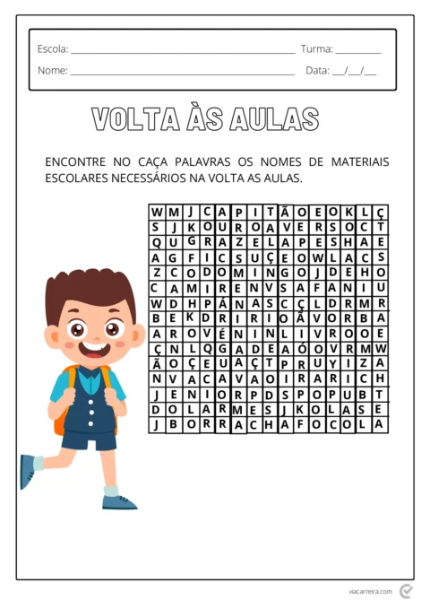 Atividades de Volta às Aulas 1º Ano para Imprimir (PDF) — p5 | Atividades Educação Infantil (ensinoja.com.br)