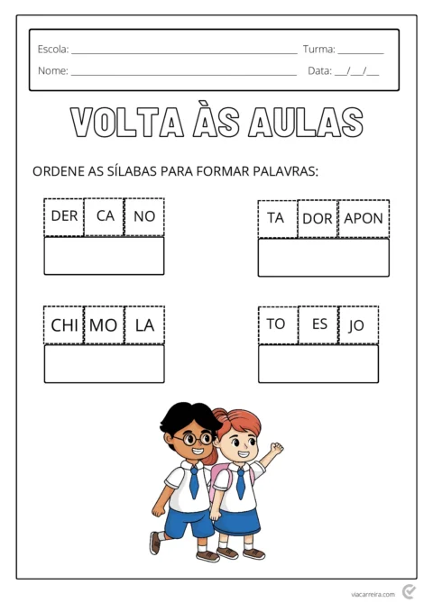 Atividades de Volta às Aulas 1º Ano para Imprimir (PDF) — p9 | Atividades Educação Infantil (ensinoja.com.br)