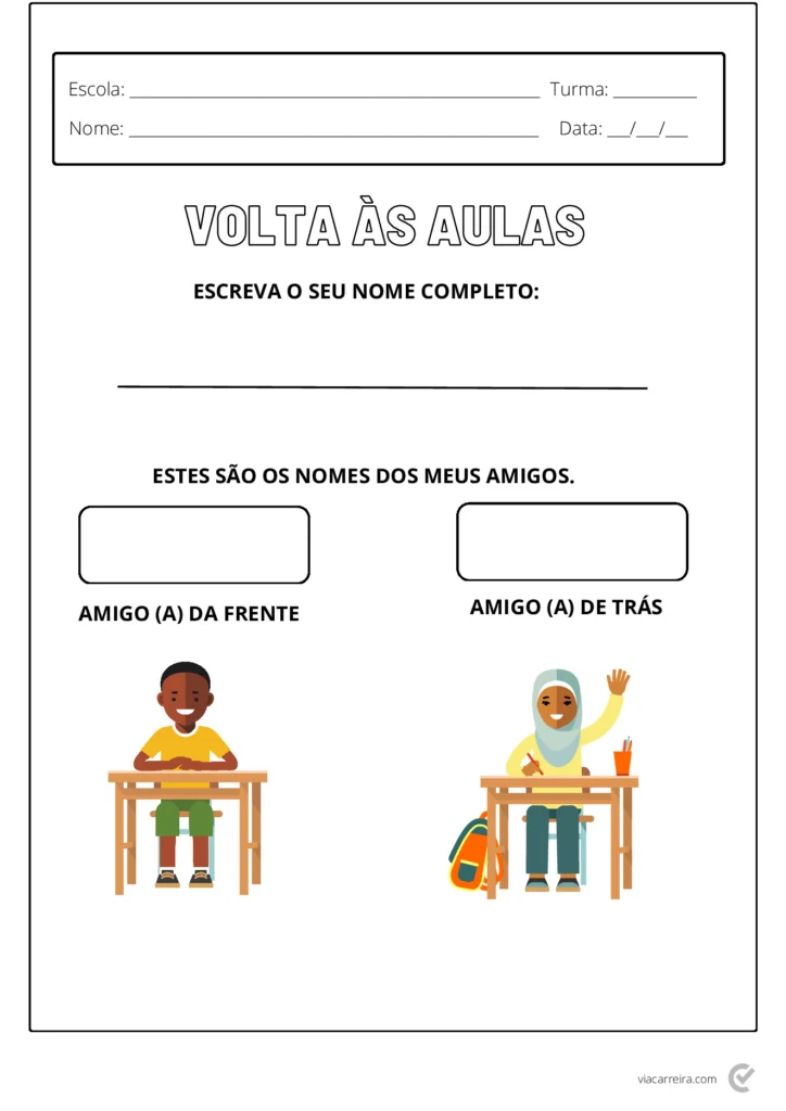 Atividades de Volta às Aulas 1º Ano para Imprimir (PDF) — p11 | Atividades Educação Infantil (ensinoja.com.br)