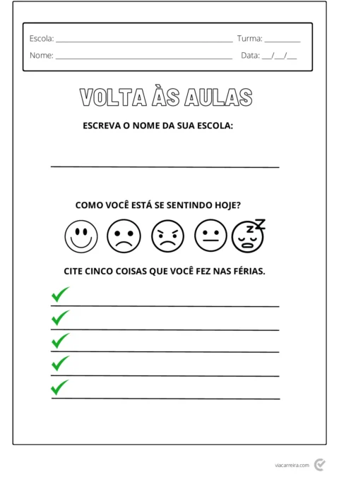 Atividades de Volta às Aulas 1º Ano para Imprimir (PDF) — p12 | Atividades Educação Infantil (ensinoja.com.br)