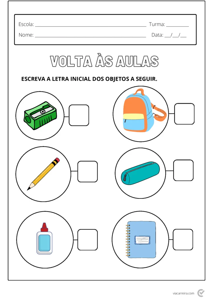Atividades de Volta às Aulas 1º Ano para Imprimir (PDF) — p13 | Atividades Educação Infantil (ensinoja.com.br)