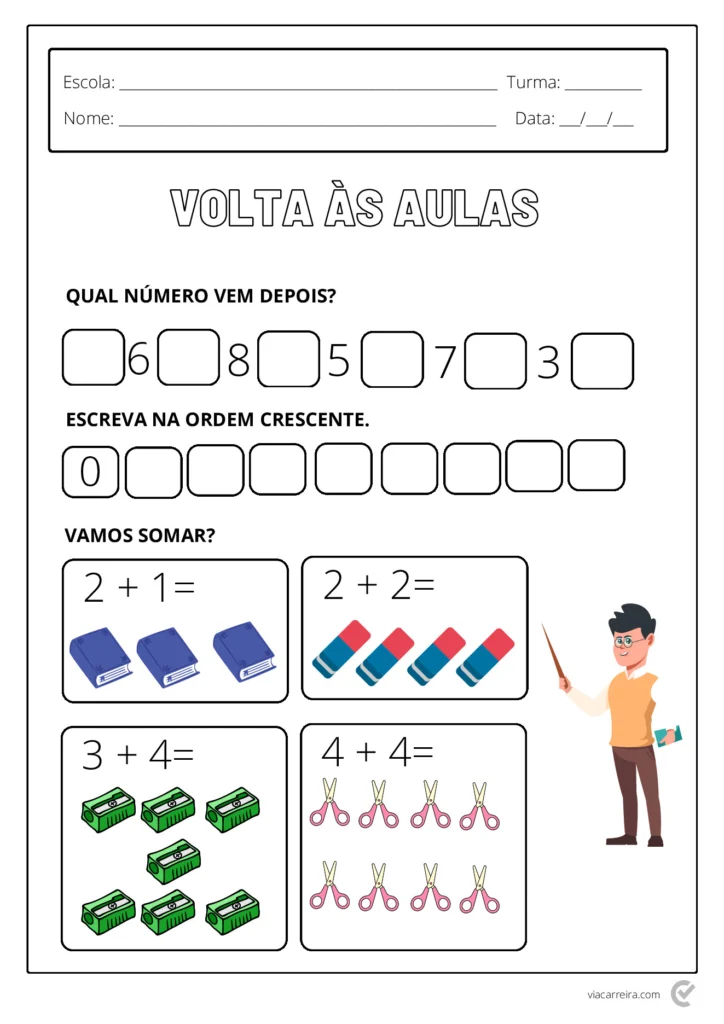 Atividades de Volta às Aulas 1º Ano para Imprimir (PDF) — p15 | Atividades Educação Infantil (ensinoja.com.br)