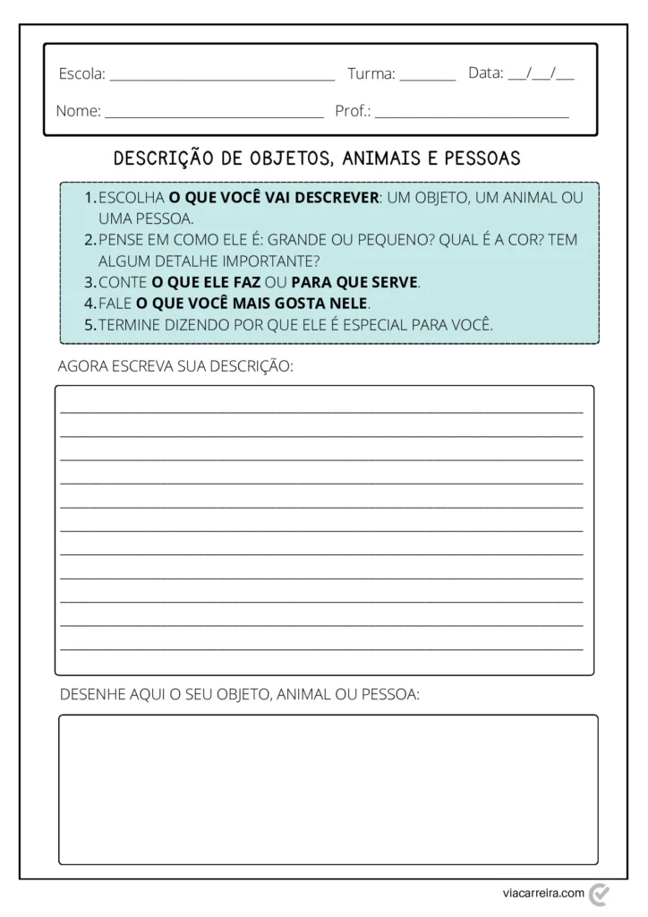 Atividades Produção Textual 1º Ano: Imprimir (PDF) — p4 | Atividades Educação Infantil (ensinoja.com.br)