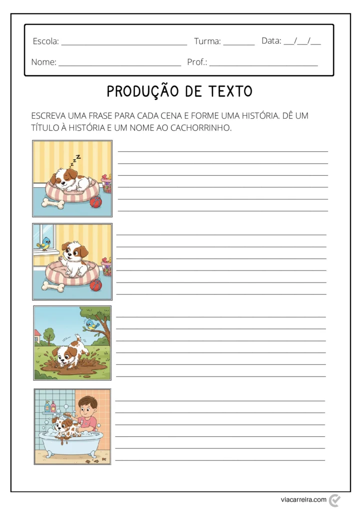 Atividades Produção Textual 1º Ano: Imprimir (PDF) — p5 | Atividades Educação Infantil (ensinoja.com.br)