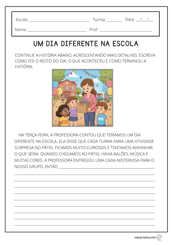 Atividades Produção Textual 1º Ano: Imprimir (PDF) — p6 | Atividades Educação Infantil (ensinoja.com.br)