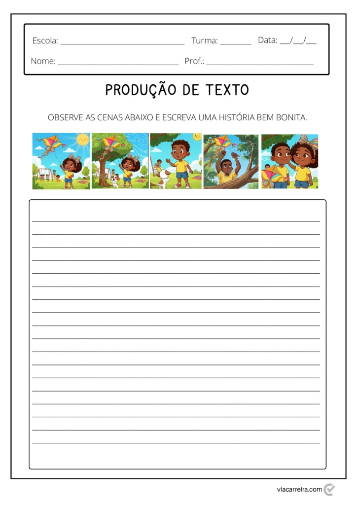 Atividades Produção Textual 1º Ano: Imprimir (PDF) — p7 | Atividades Educação Infantil (ensinoja.com.br)