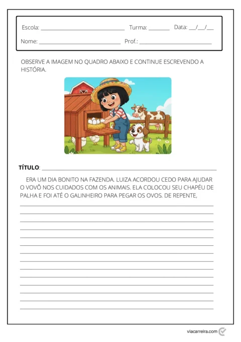 Atividades Produção Textual 1º Ano: Imprimir (PDF) — p10 | Atividades Educação Infantil (ensinoja.com.br)