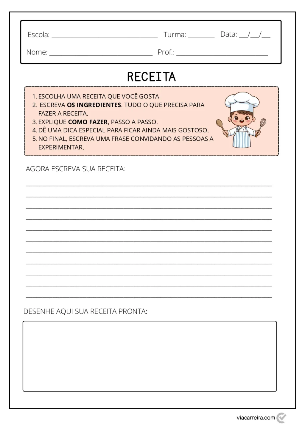 Atividades Produção Textual 1º Ano: Imprimir (PDF)