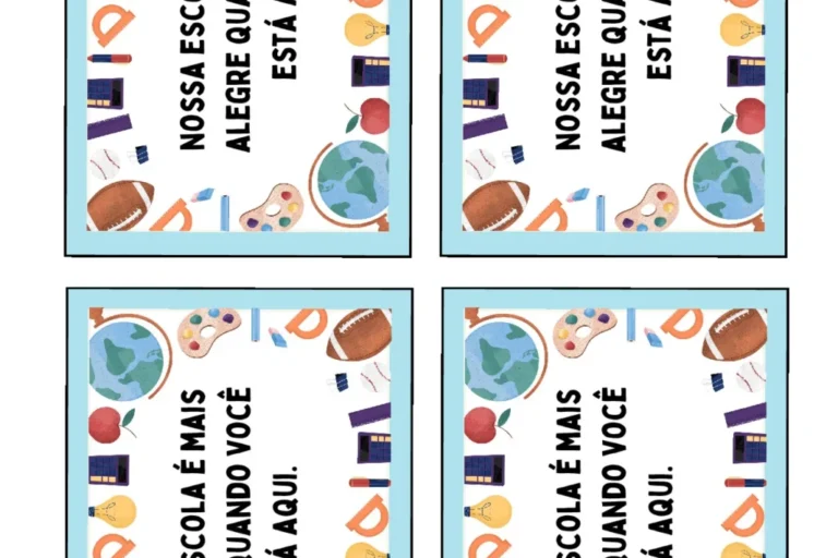 Cartões Volta às Aulas: Boas-Vindas para Imprimir (PDF) — p3 | Atividades Educação Infantil (ensinoja.com.br)