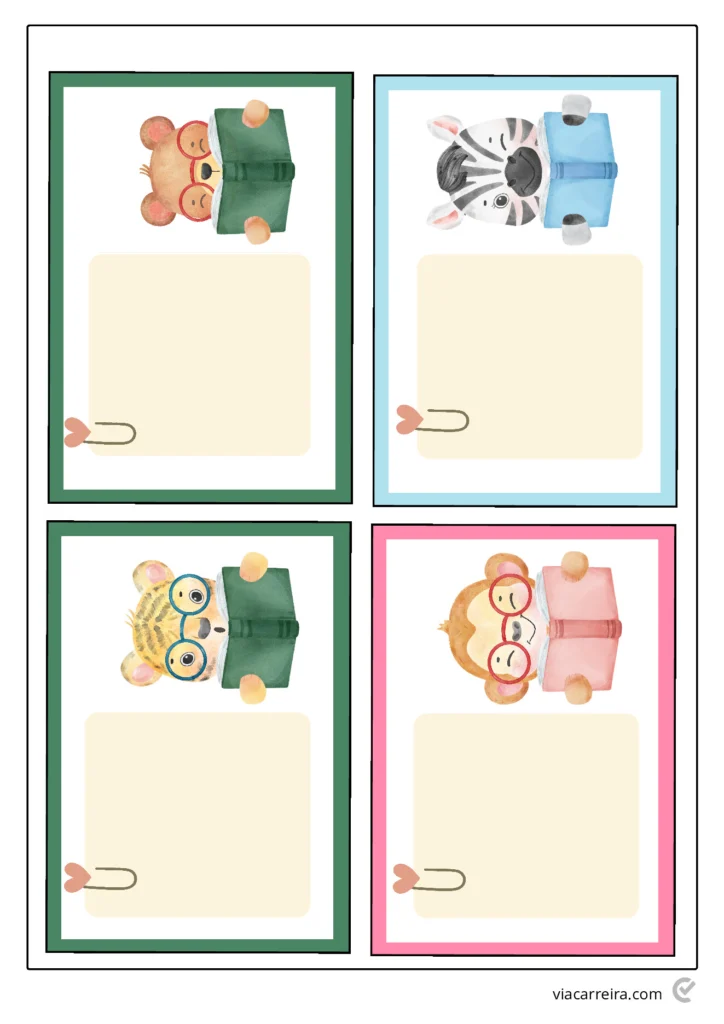 Cartões Volta às Aulas: Boas-Vindas para Imprimir (PDF) — p10 | Atividades Educação Infantil (ensinoja.com.br)