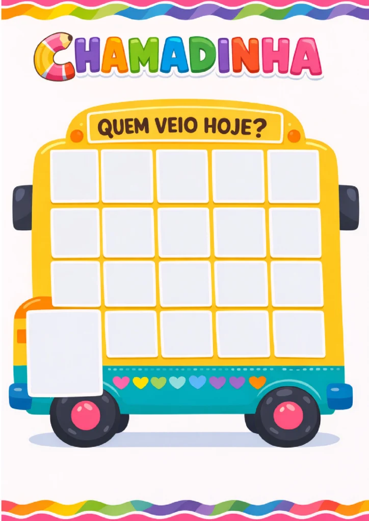 Chamadinha Educação Infantil para Imprimir (Modelos em PDF) — p5 | Atividades Educação Infantil (ensinoja.com.br)