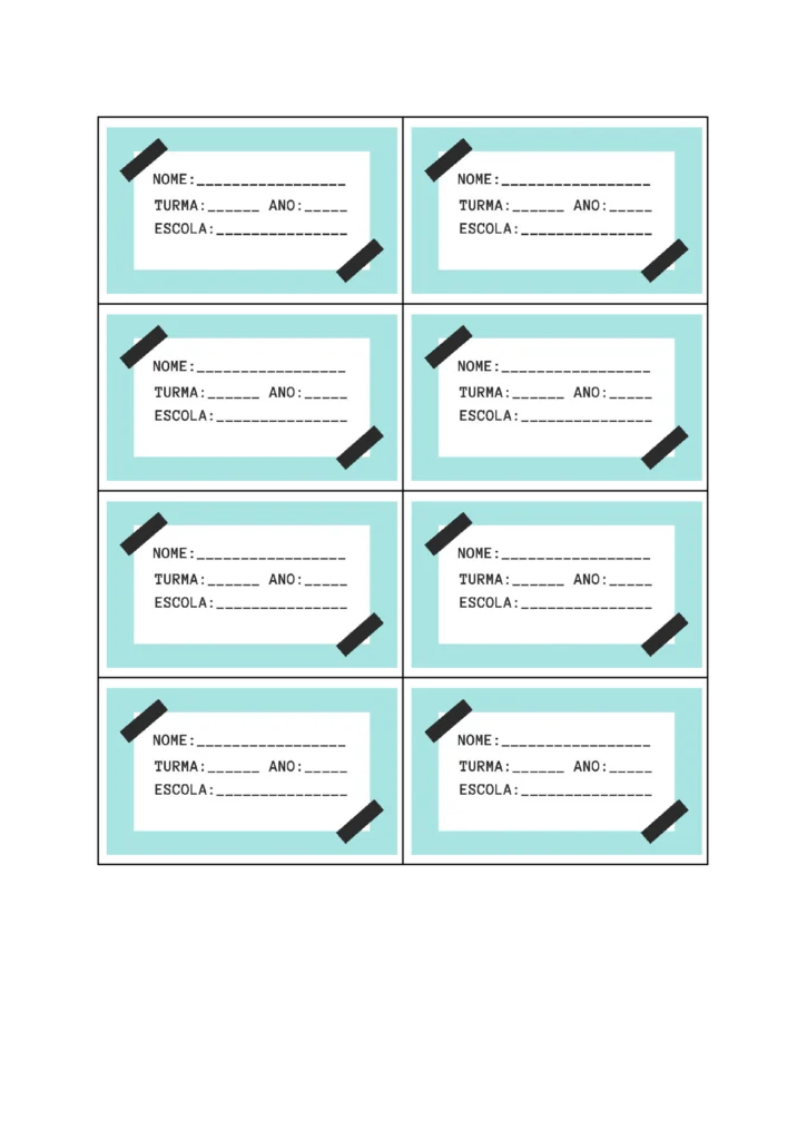 Etiquetas Escolares para Imprimir (10 Modelos em PDF) — p1 | Atividades Educação Infantil (ensinoja.com.br)