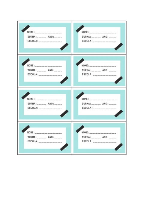 Etiquetas Escolares para Imprimir (10 Modelos em PDF)