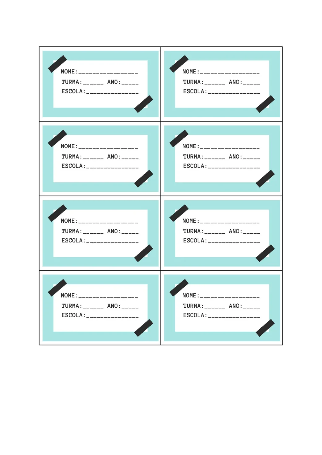 Etiquetas Escolares para Imprimir (10 Modelos em PDF)