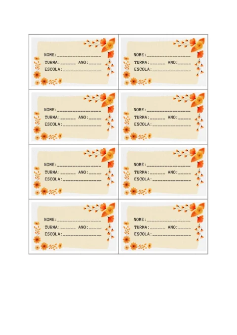 Etiquetas Escolares para Imprimir (10 Modelos em PDF) — p4 | Atividades Educação Infantil (ensinoja.com.br)