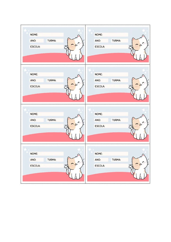 Etiquetas Escolares para Imprimir (10 Modelos em PDF) — p8 | Atividades Educação Infantil (ensinoja.com.br)