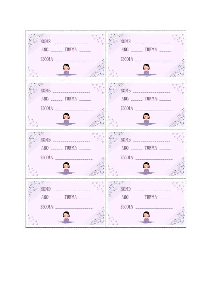 Etiquetas Escolares para Imprimir (10 Modelos em PDF) — p9 | Atividades Educação Infantil (ensinoja.com.br)
