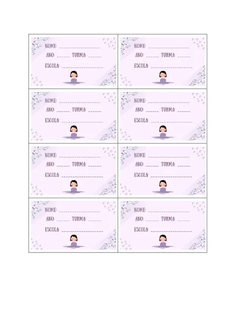 Etiquetas Escolares para Imprimir (10 Modelos em PDF) — p9 | Atividades Educação Infantil (ensinoja.com.br)