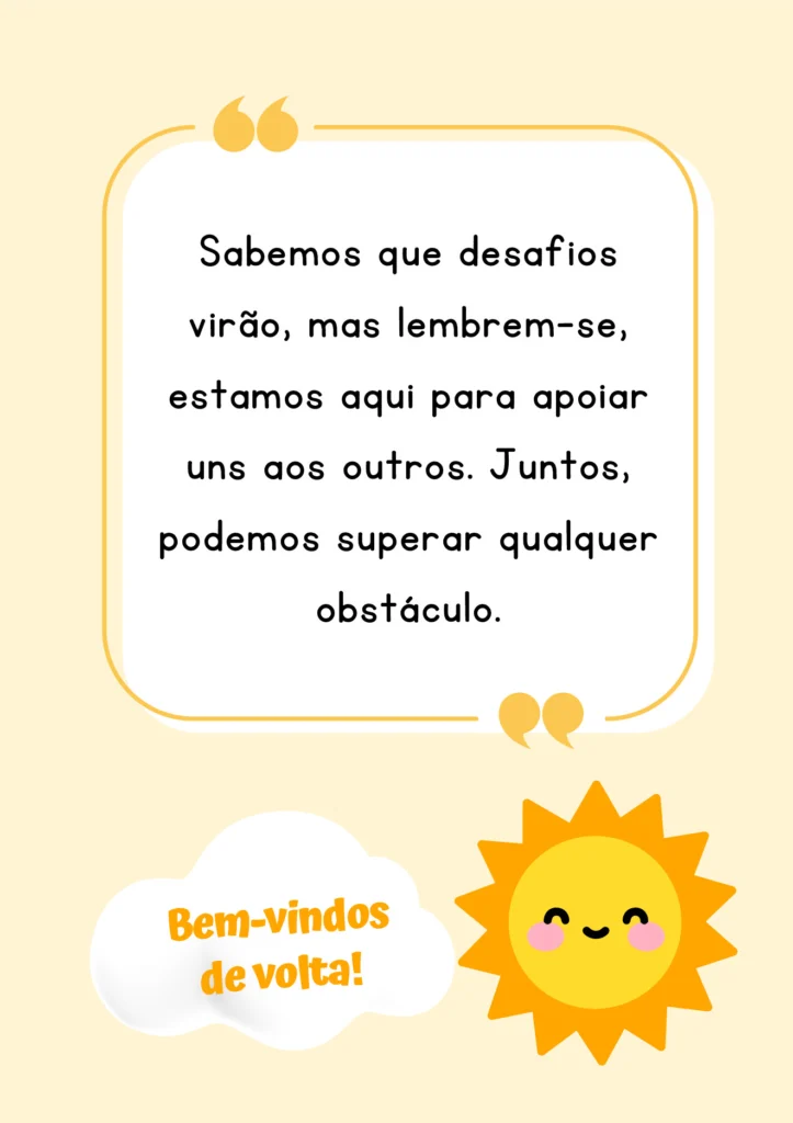 Mensagem de boas-vindas para o novo ano letivo — p4 | Atividades Educação Infantil (ensinoja.com.br)